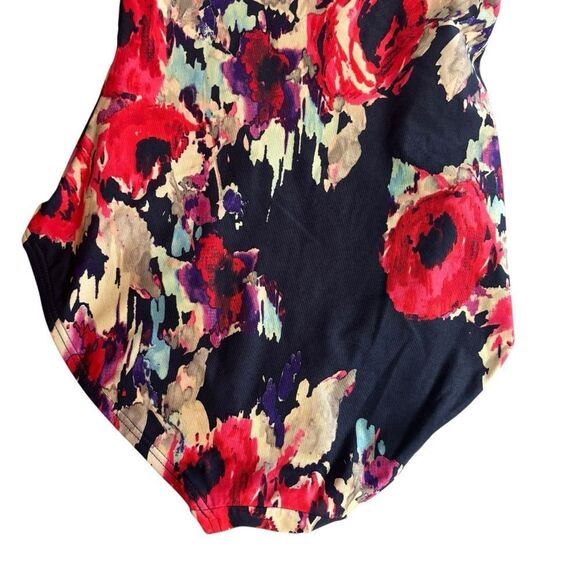 Kate Spade Blue Colombe D'or Floral One Piece Swimsuit Bathing Suit Size XS - Picture 9 of 10